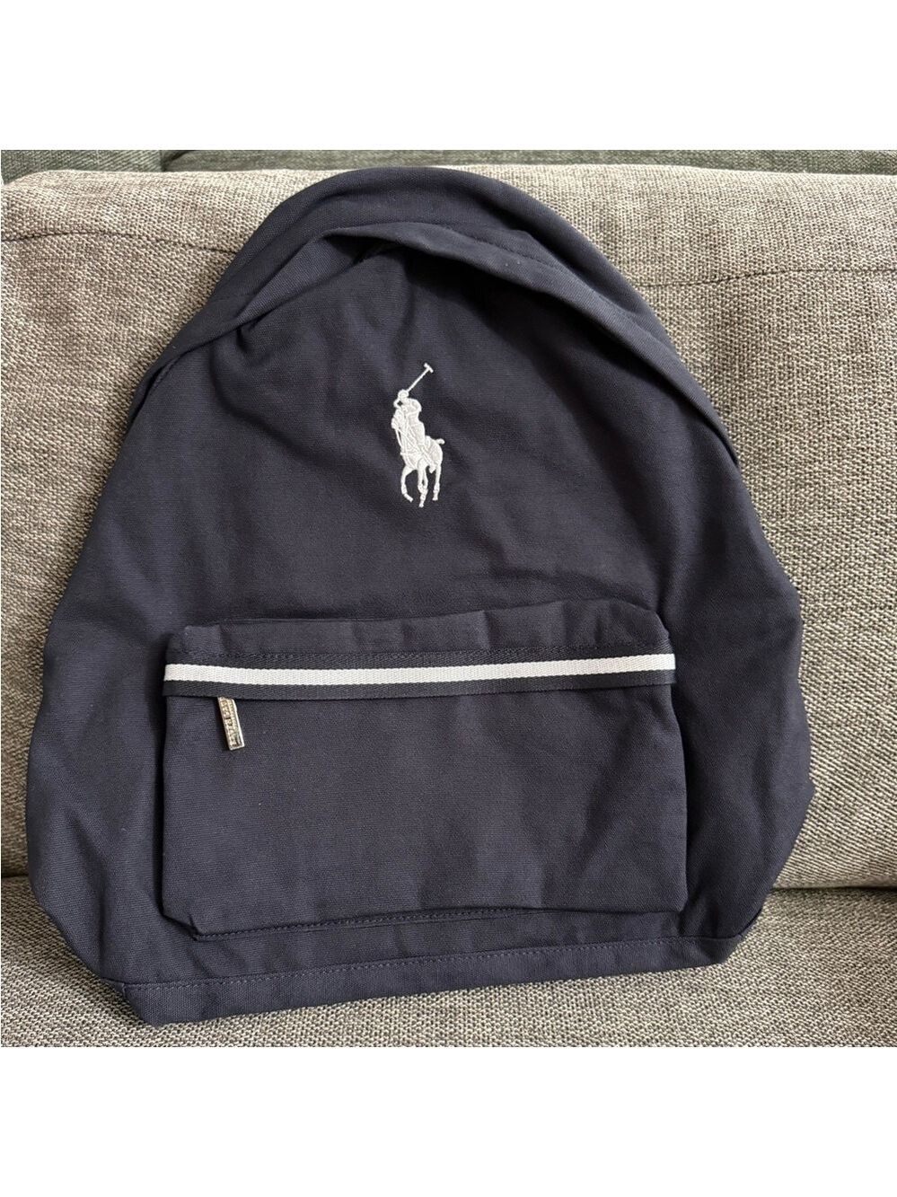 Polo Ralph Lauren Navy Canvas Backpack New - Picture 5 of 12